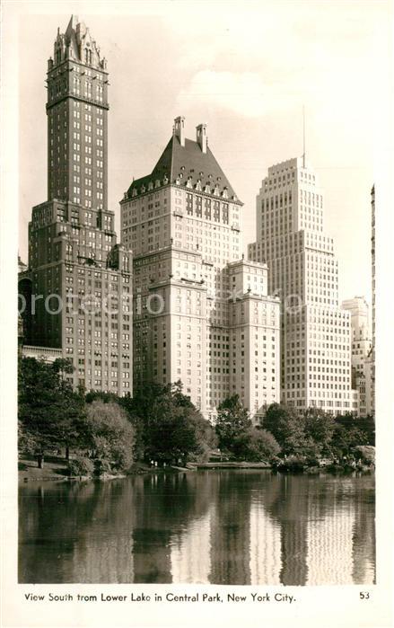 73588786 New York City View south from Lower Lake in Central Park