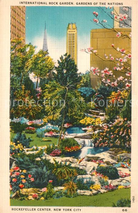 73588798 New York City Rockefeller Center International Rock Garden Gardens of t