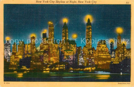 73588841 New York City Skyline at night