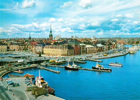 73588908 Stockholm Utsikt oever Skeppsbron Fliegeraufnahme