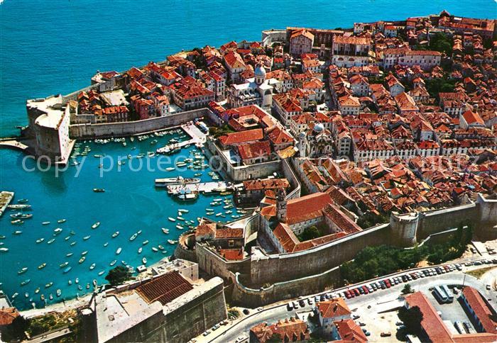 73589804 Dubrovnik Ragusa Altstadt Festung Hafen Fliegeraufnahme