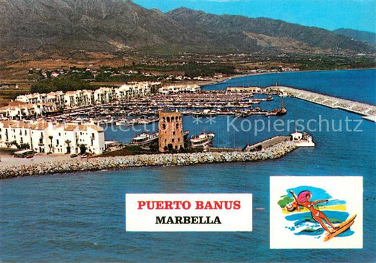 73590020 Puerto Banus Hafen Fliegeraufnahme