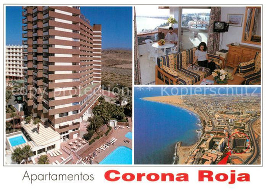 73590324 Playa del Ingles Apartamentos Corona Roja Fliegeraufnahme