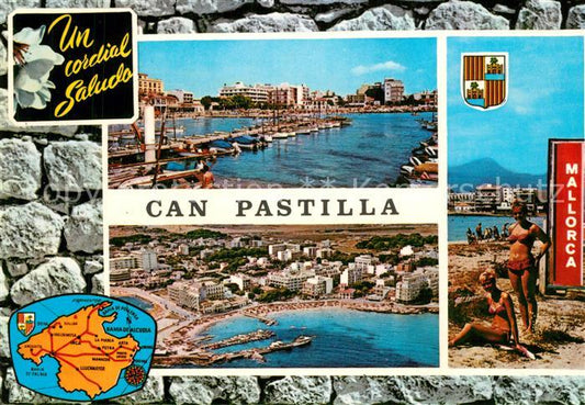 73591746 Can Pastilla Palma de Mallorca Hafen Strand Hotels Fliegeraufnahme Land