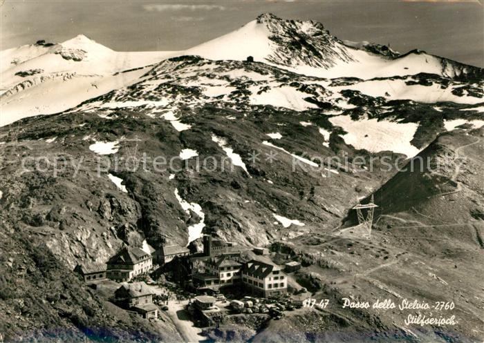 73591383 Stilfserjoch Passo dello Stelvio Fliegeraufnahme