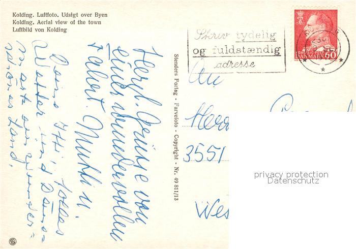 73591967 Kolding Udsigt over Byen Fliegeraufnahme