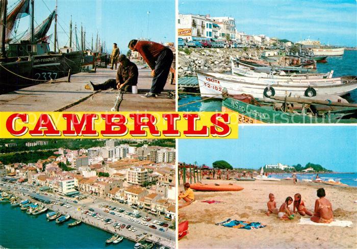 73592205 Cambrils Hafen Strand Fliegeraufnahme