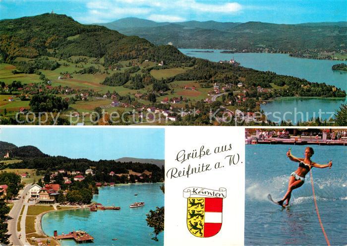 73592926 Reifnitz W?rthersee Wasserski Fliegeraufnahme