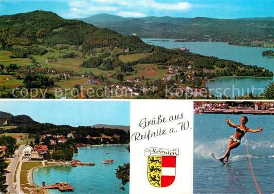 73592926 Reifnitz W?rthersee Wasserski Fliegeraufnahme