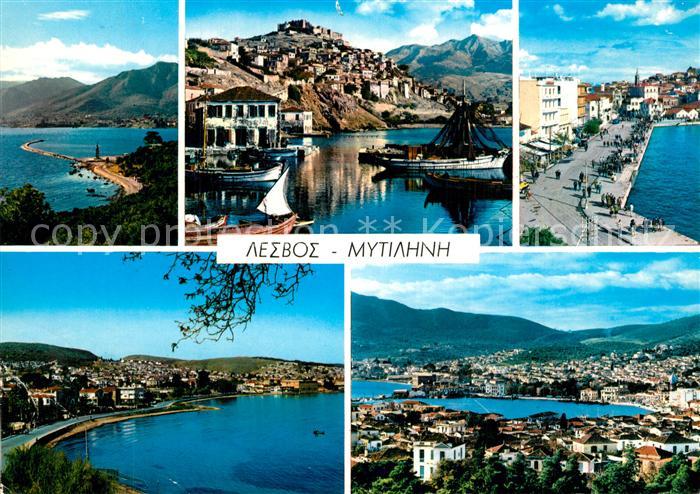 73593048 Mytilene Greece Fliegeraufnahme Fischerboote