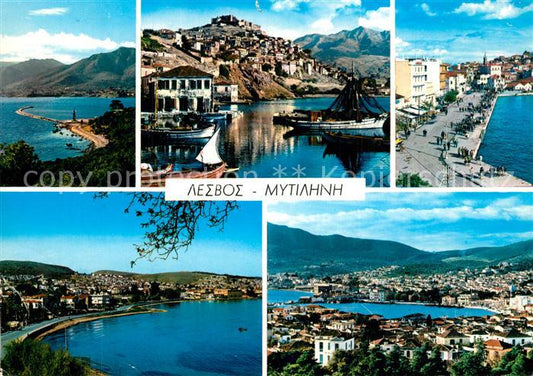 73593048 Mytilene Greece Fliegeraufnahme Fischerboote