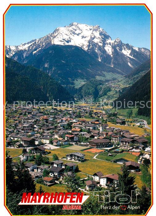 73594974 Mayrhofen Zillertal Fliegeraufnahme mit Gruenberg