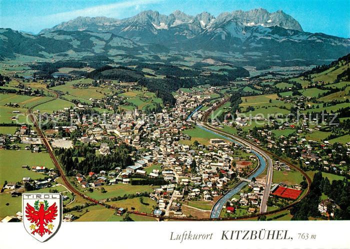 73595567 Kitzbuehel Tirol Fliegeraufnahme mit Schwarzsee und Kaisergebirge