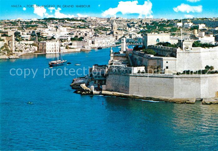 73596276 Valetta Malta Fliegeraufnahme St. Angelo Grand Harbour