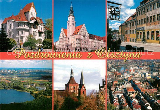 73597304 Olsztyn Allenstein Teilansichten Panorama Schloss Fliegeraufnahme