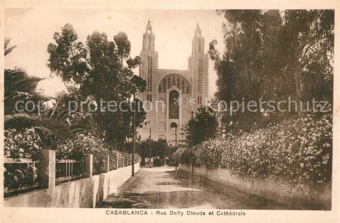 73609528 Casablanca Rue Defly Dieude et Cathedrale