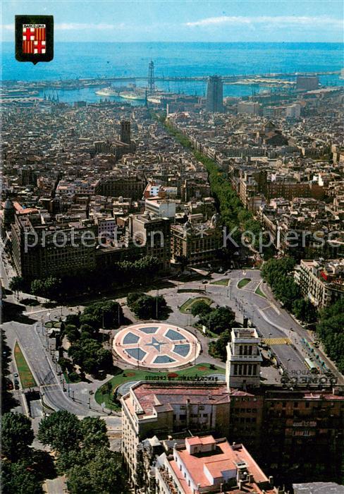 73644239 Barcelona Cataluna Plaza Cataluna vista aérea