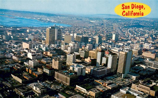 73646776 San Diego California Aerial of Downtown looking from the home tower to