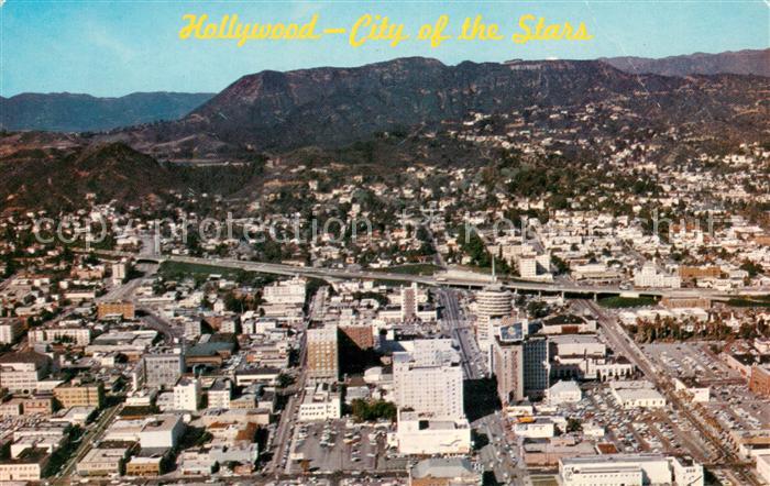 73646795 Hollywood California Aerial view of Hollywood with freeway