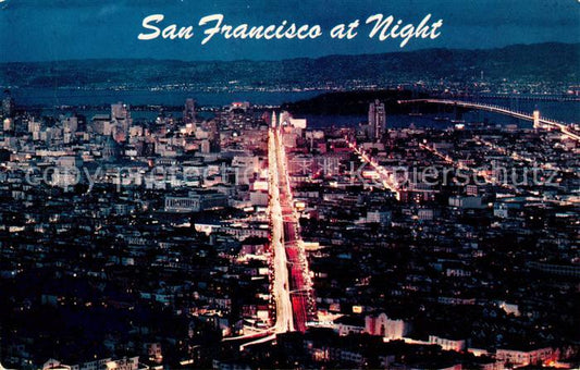 73646830 San Francisco California Air view at Night