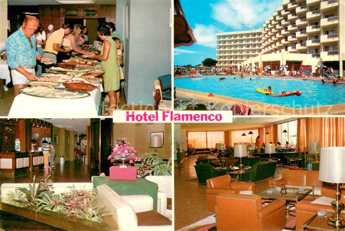 73648416 Cala Millor Mallorca Hotel Flamenco Buffet Pool Rezeption Gastraum