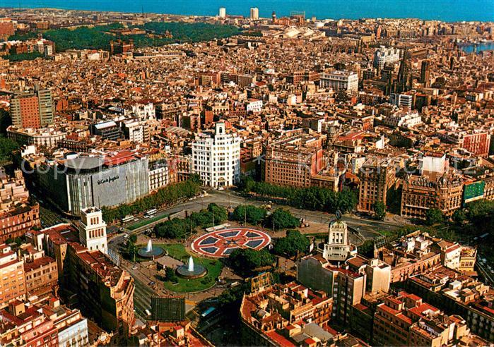 73653681 Barcelona Cataluna Plaza de Cataluna vista aérea