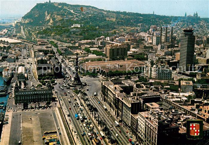 73655854 Barcelona Cataluna Paseo de Colón vista aérea