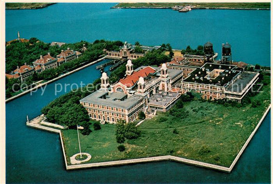 73668065 Ellis Island New York Aerial view The point of entry into the United St