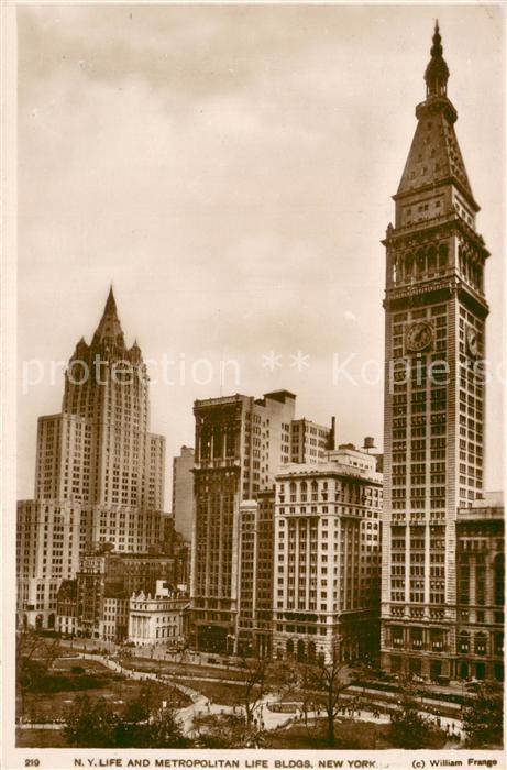 73677045 New York City New York and Metropolitan Life Buildings