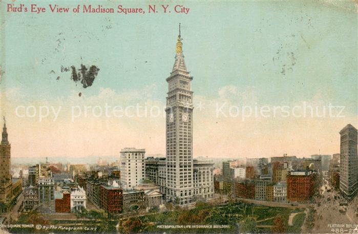 73681500 New York City Birds Eye View of Madison Square