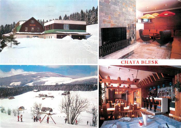 73685453 Mala Upa Chata Blesk Krkonose Berghaus im Riesengebirge Winterpanorama