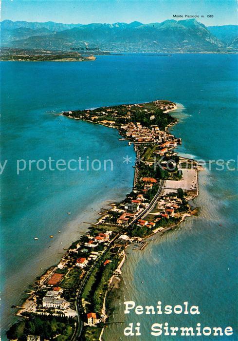 73688187 Sirmione Lago di Garda Penisola di Sirmione Veduta aerea