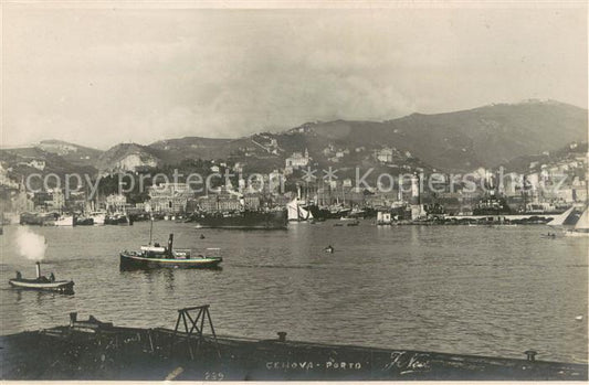 73703853 Genova Genua Liguria Panorama Hafen