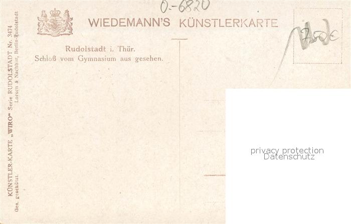 73732966 Verlag WIRO Wiedemann Nr. NR. 3474 Rudolstadt