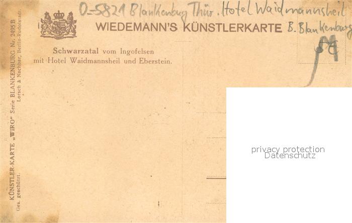 73732967 Verlag WIRO Wiedemann Nr. NR.2495 B Waidmannsheil