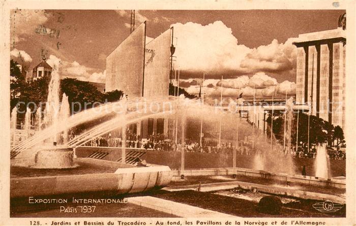 73733236 Exposition Internationale Paris 1937 CH Nr.128 Jardis et Bassins du Tro