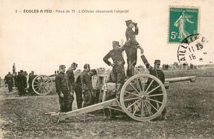 73736647 Militaria Soldatenleben Ecoles a Feu Piece de 75