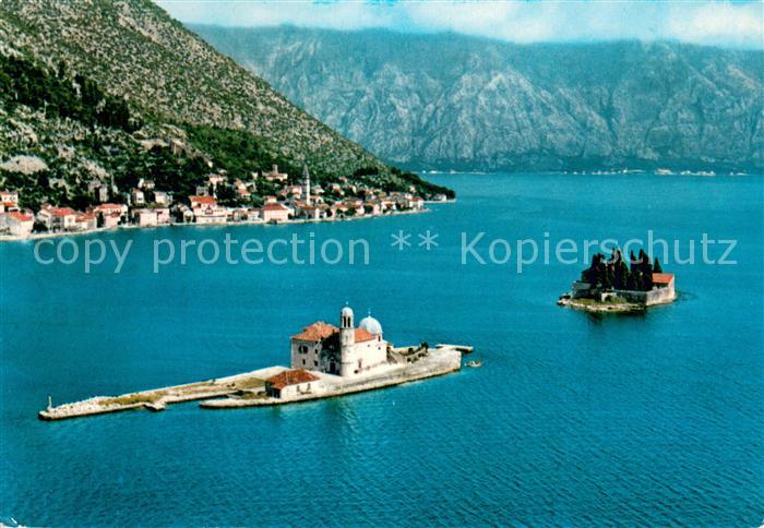 73705014 Perasta Croatia Fliegeraufnahme mit Kirche