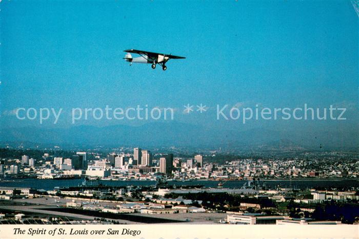 73705033 San Diego California The Spirit of St Louis over San Diego