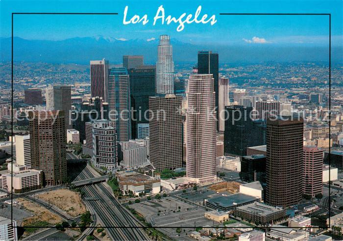 73705422 Los Angeles California Skyline as seen looking north aerial view