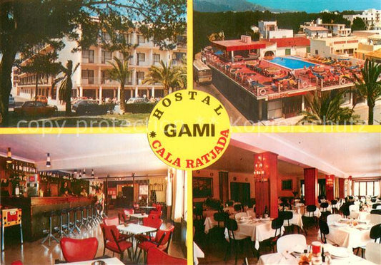 73712250 Cala Ratjada Mallorca Hostal Gami Bar Gastraum Pool