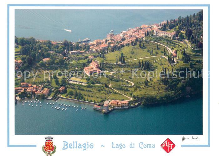 73715112 Bellagio Lago di Como Veduta aerea di Villa Serbelloni e Borgo