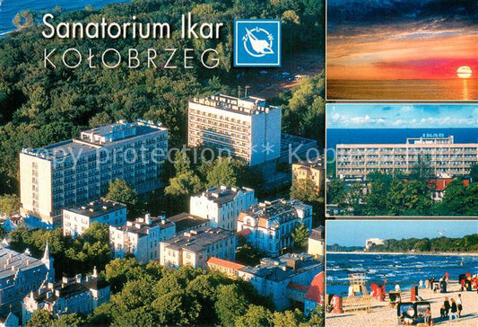 73714884 Kolobrzeg Kolberg Ostseebad Sanatorium Ikar aerial photography beach Sonn