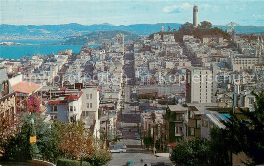 73715843 San Francisco California From thetop ofRussian Hill one may view Telegr