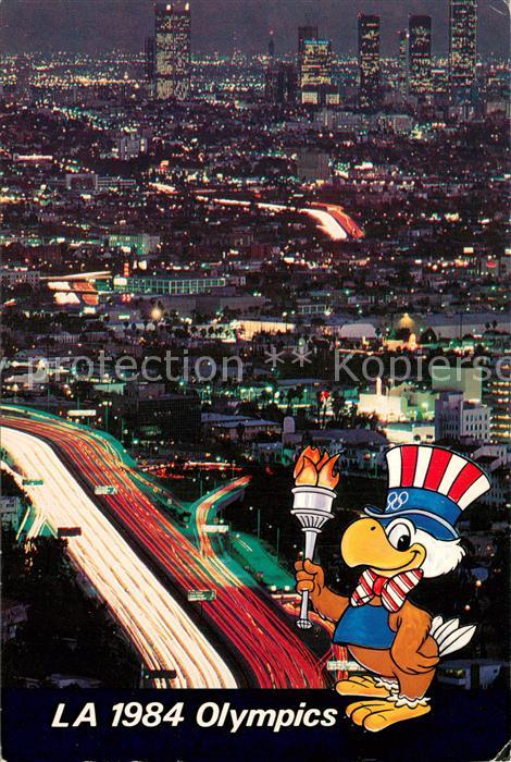 73716076 Los Angeles California Air view Sam the Olympic Eagle Mascot