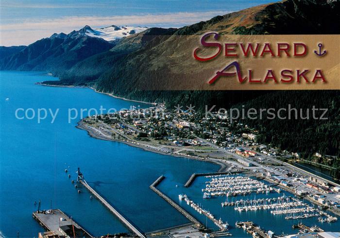 73716096 Seward Alaska Major fishing port Air view