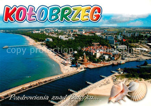 73717225 Kolobrzeg Kolberg Ostseebad Fliegeraufnahme mit Hafen