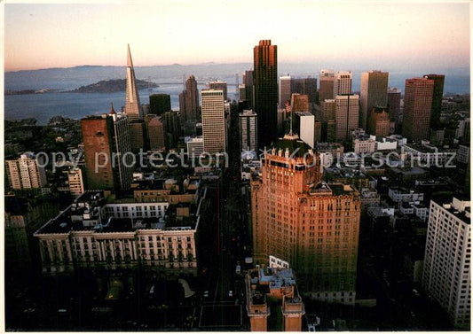 73717438 San Francisco California Aerial view on Nob Hill Fairmont Hotel and the