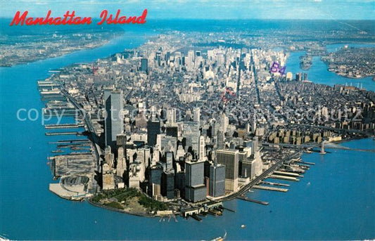 73716695 New York City Manhattan Island aerial view