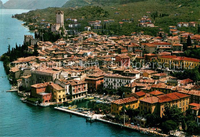 73717021 Malcesine Lago di Garda Fliegeraufnahme Panoramaansicht